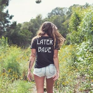 Lindsay Perry Billabong Skull Graphic Tee